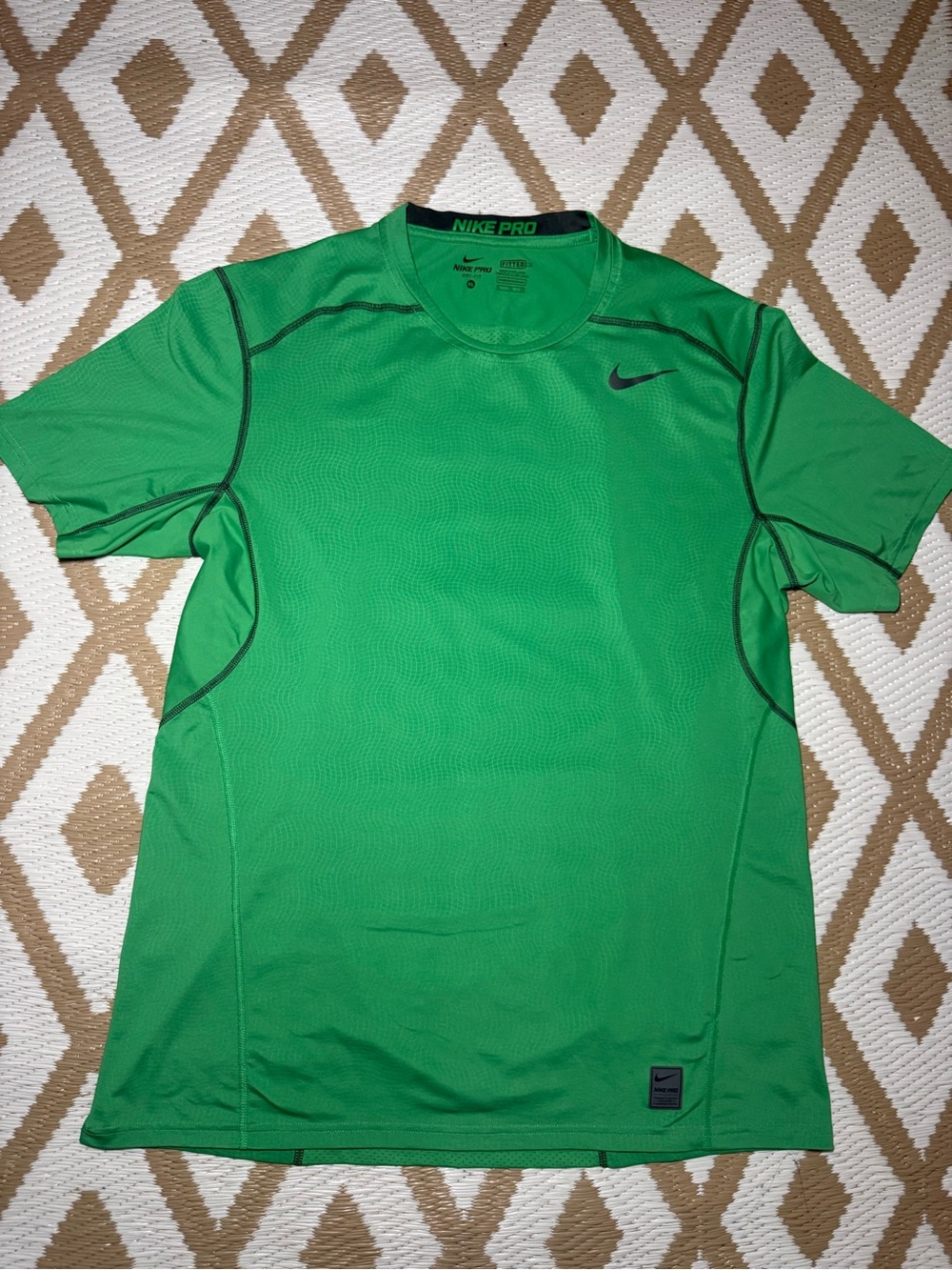 Nike Men’s Green Short-Sleeve Dri-FIT Training Shirt
